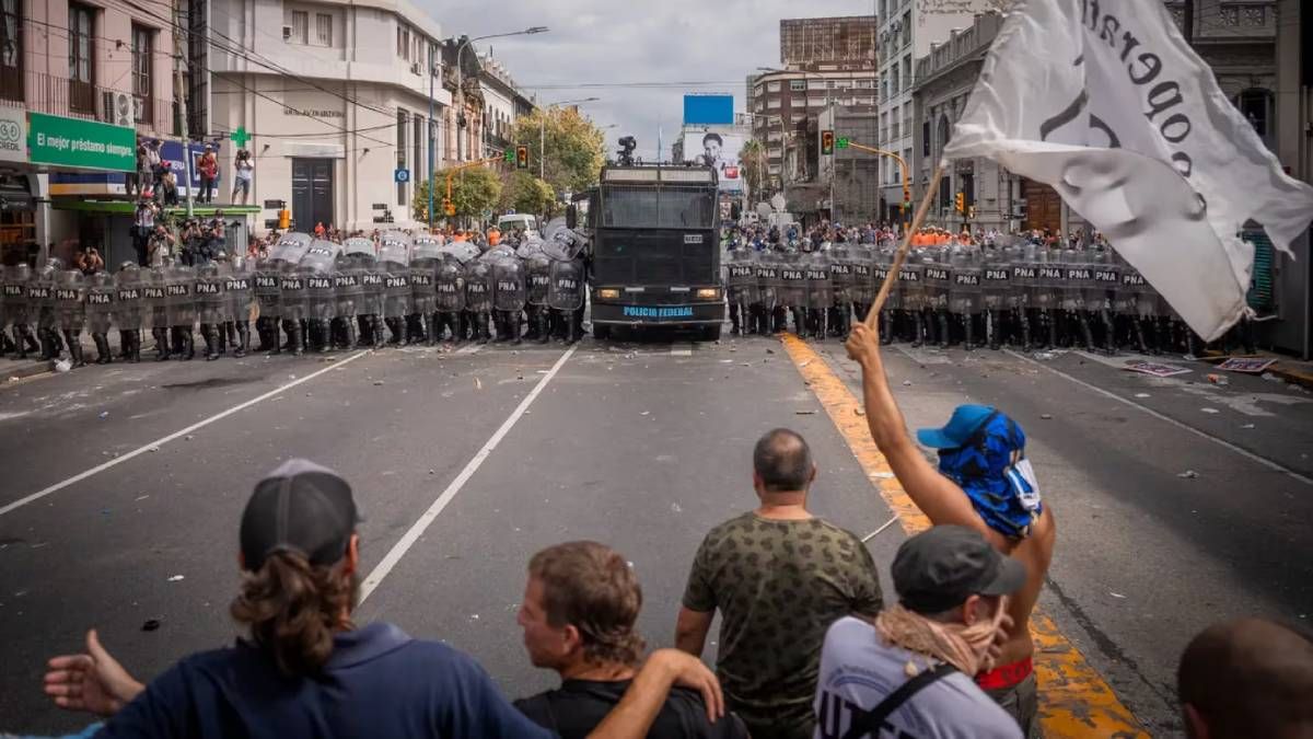 Incidentes en las marchas en Buenos Aires