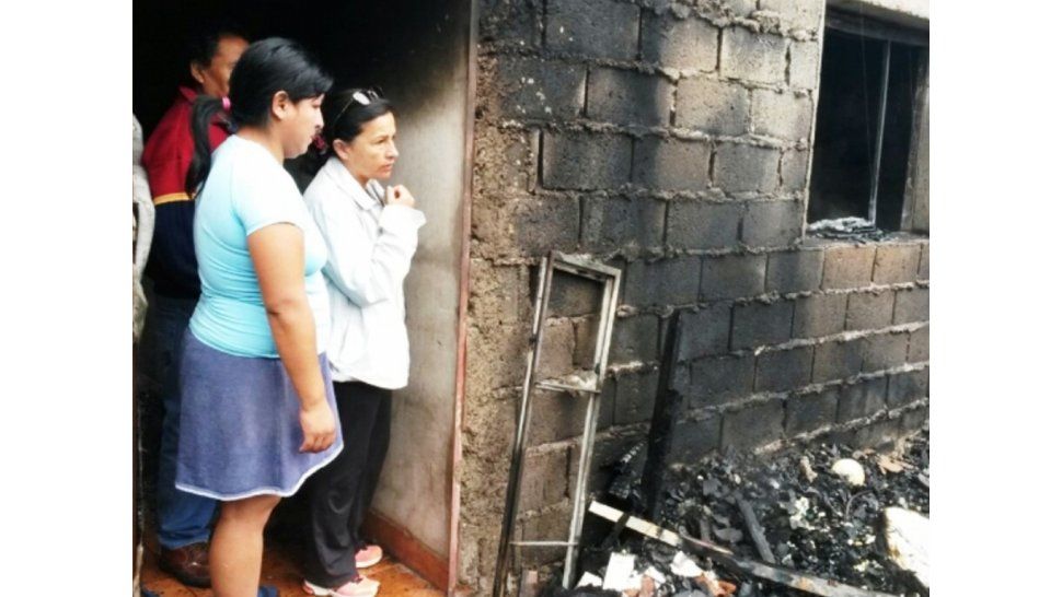 Ministra con damnificada