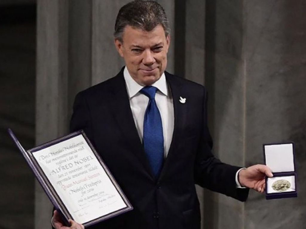 Juan Manuel Santos recibe Nobel de la Pa