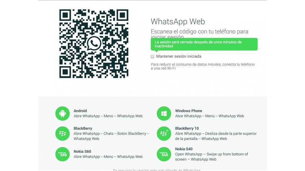 WhatsApp Web para iPhone