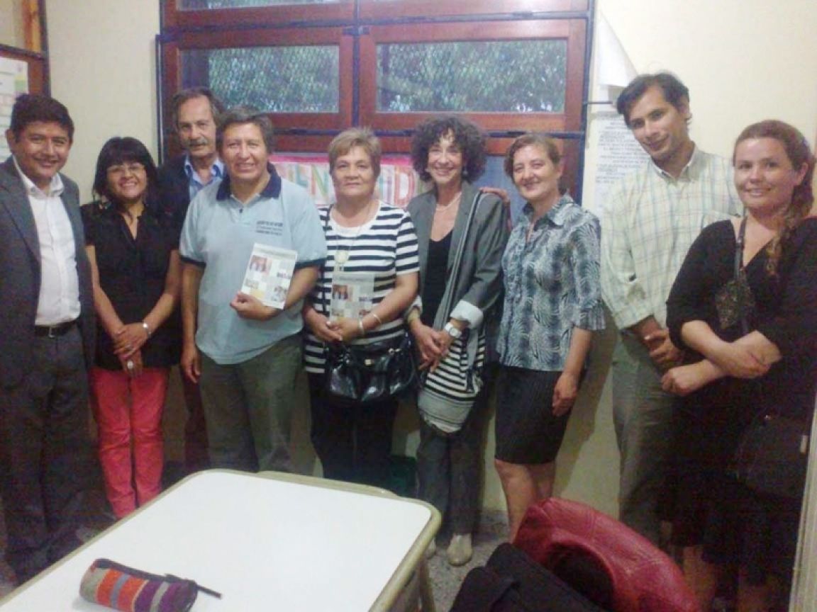 Héctor Marteau y docentes