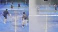 La insólita inundación que sorprendió a una cancha de pádel en Quilmes durante un partido. &nbsp;