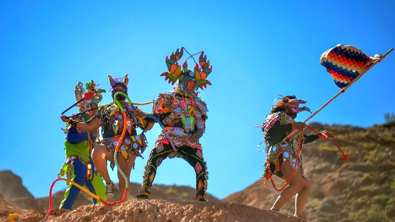 Bajada de los diablos de Uquía en el Carnaval de Jujuy.