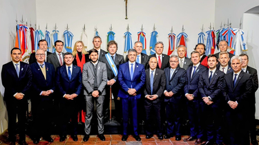 Javier Milei con los gobernadores.
