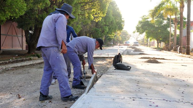 Gran avance del plan Obras Mixtas en el barrio Los Perales.