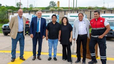 Carla Vizzotti junto al gobernador y ministros de Jujuy.