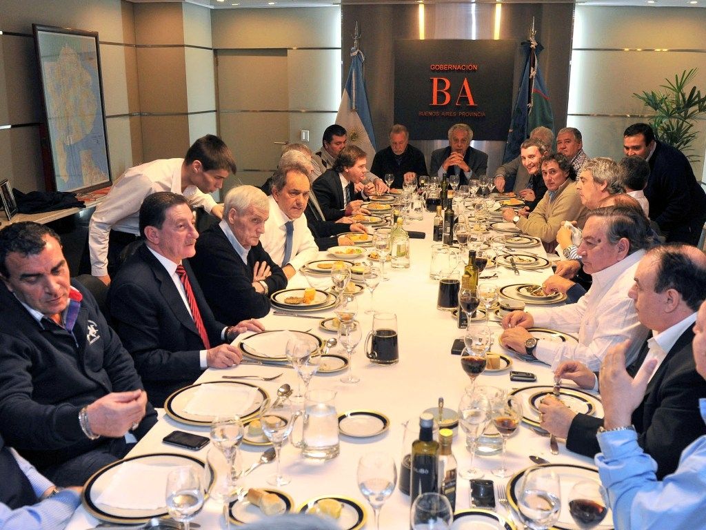 Scioli con sindicalistas