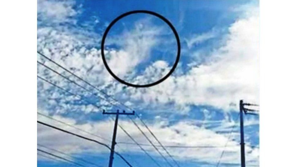 Vieron la figura de Cristo en el cielo