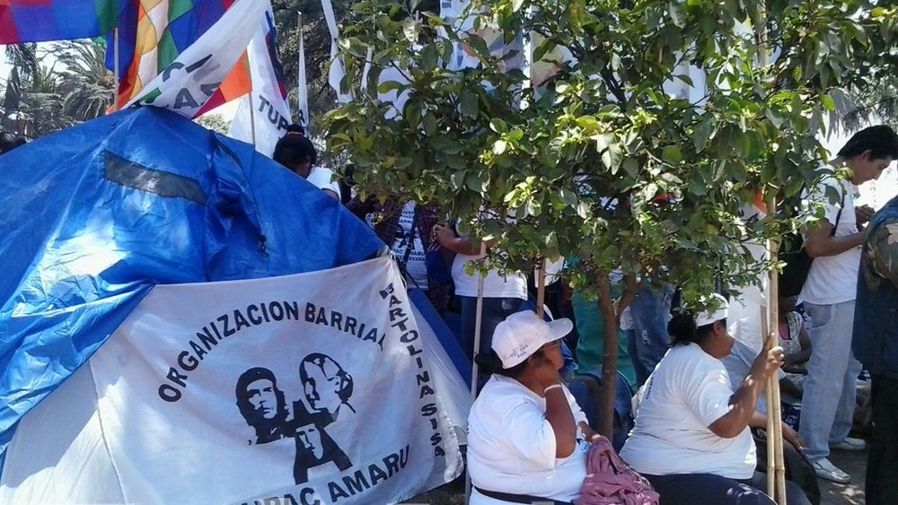 Acampe en Plaza Belgrano
