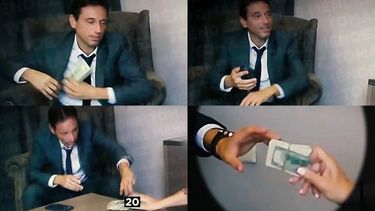 Canal 9 publicó imágenes en las que el presidente del Ciclón recibiría 25 mil dólares para fichar a un juvenil.