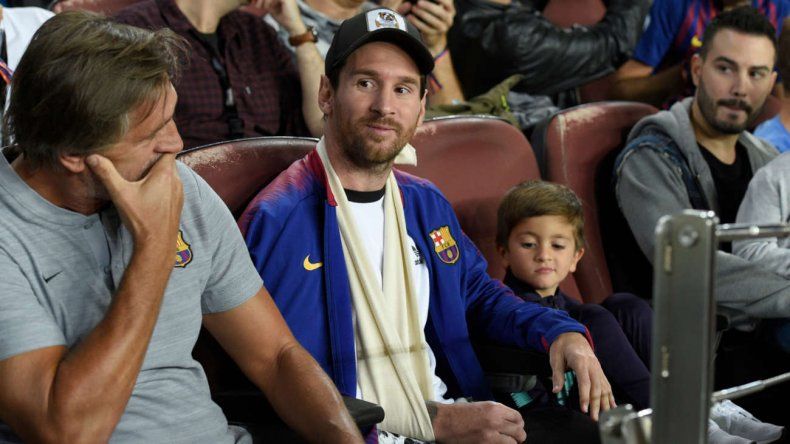 Messi fue a ver Barcelona-Inter con Thiago y mostró cómo es su recuperación