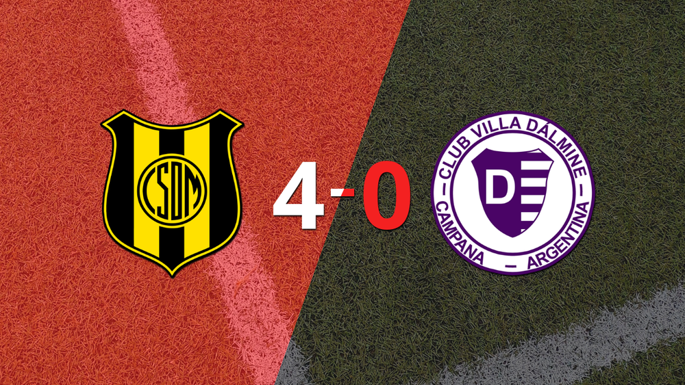 Dep. Madryn goleó 4-0 a Villa Dálmine con doblete de Brian Ferreyra