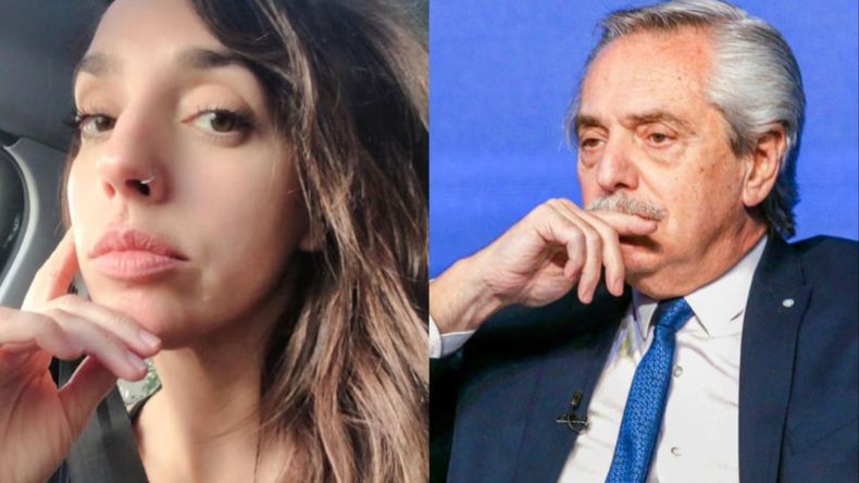 Hay un nuevo video de Alberto Fernández y Tamara Pettinato en el despacho presidencial.