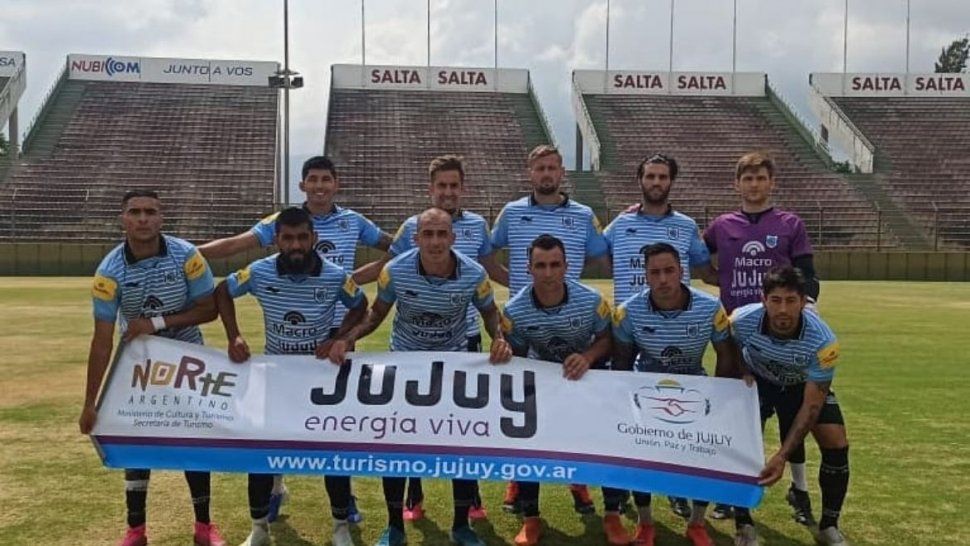 Formación del equipo titular de Gimnasia y Esgrima de Jujuy.&nbsp;