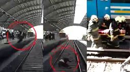 Un hombre cayó a las vías, el tren lo pasó por encima y se salvó.&nbsp;