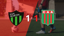 Agropecuario Argentino empató 1-1 en su visita a San Martín (SJ)