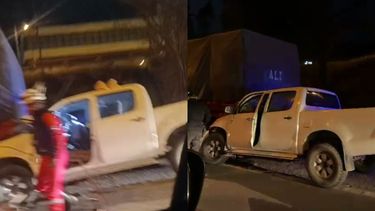 Una camioneta chocó con un camión en Ruta 9.