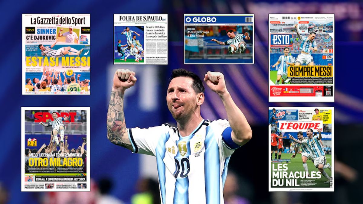Los diarios del mundo, rendidos ante Lionel Messi y la selección argentina tras superar a Egipto.