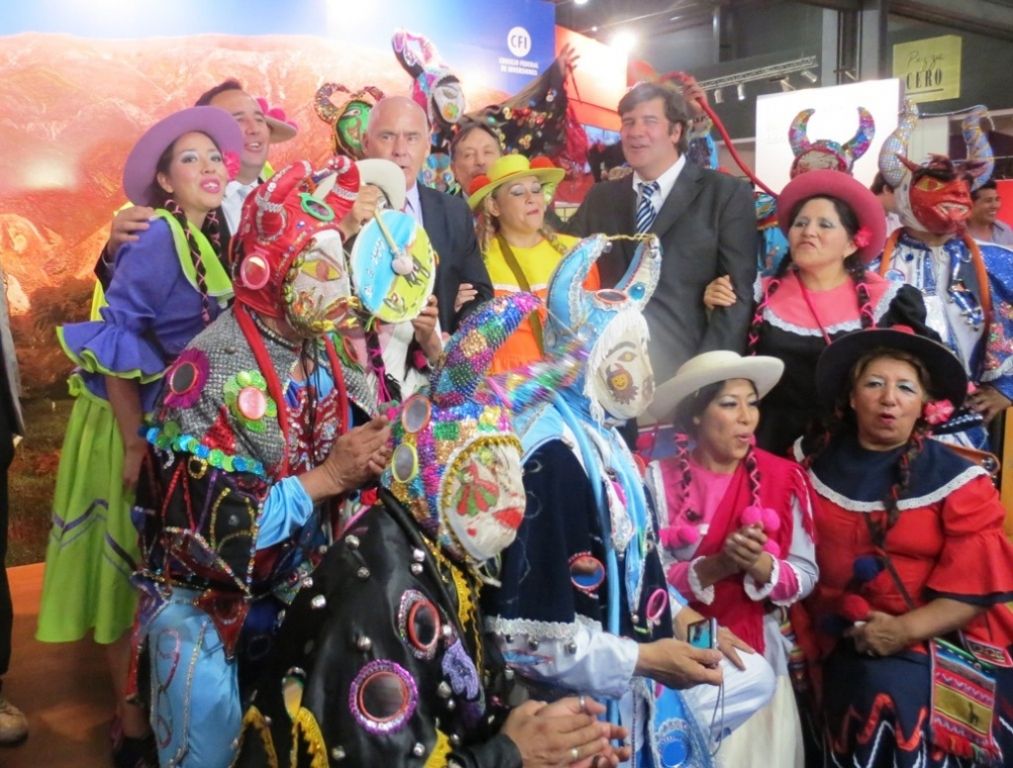 Meyer en el stand de Jujuy
