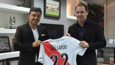 Gallardo firmó su nuevo contrato.&nbsp;