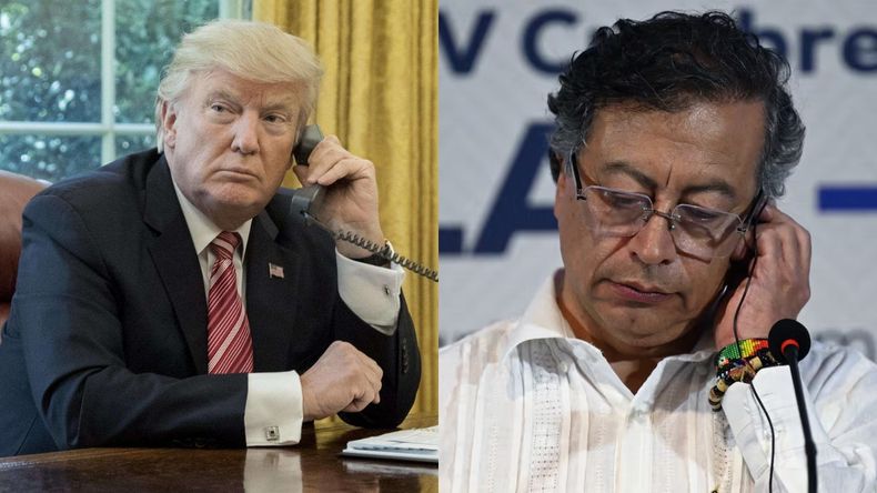 Donald Trump y Gustavo Petro.