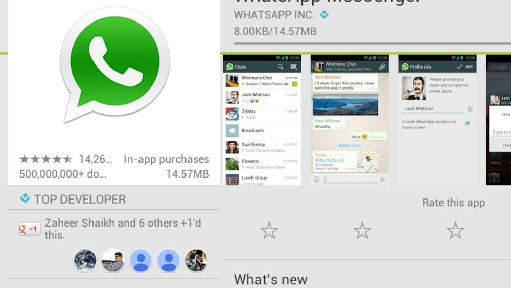 Nueva aplicación de WhatsApp