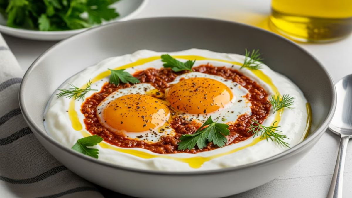 La receta de huevos turcos perfecta para desayunar.