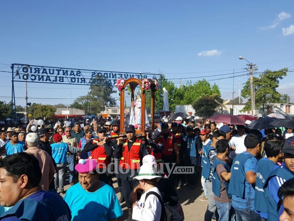 Así llegaba la virgen al santuario