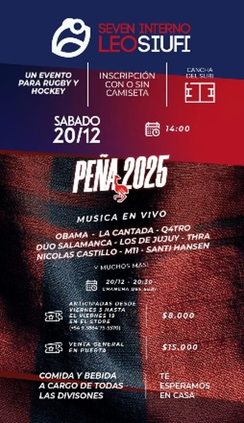 El sábado 20 de diciembre se realizará una nueva edición del Seven Interno El sábado 20 de diciembre se realizará una nueva edición del Seven Interno