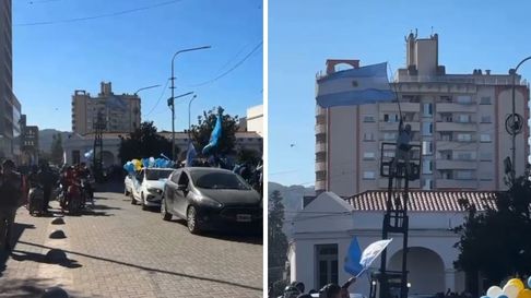 Todo Jujuy | Mundial 2026: un hincha celebró en un montacargas en pleno centro de Jujuy