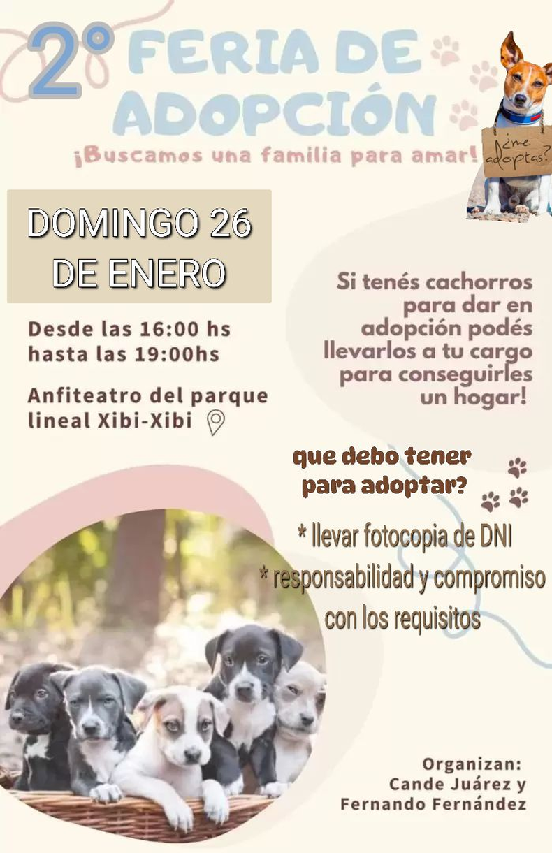Segunda Feria de Adopci&oacute;n de Mascotas: horario y requisitos que debes reunir