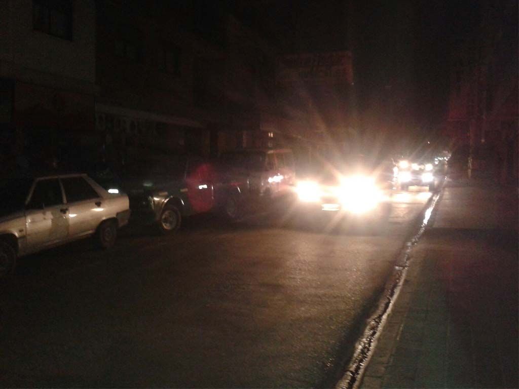 El centro a oscuras