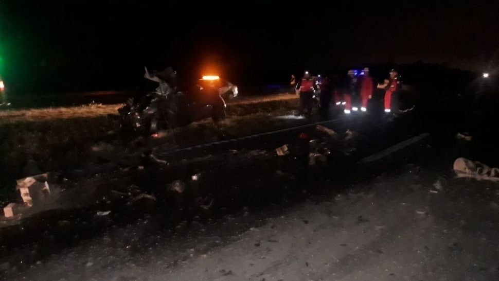 Tragedia en Ruta 66: auto se incendió y murieron dos hombres