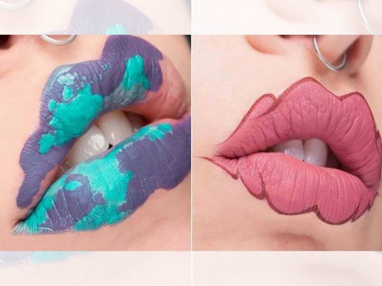 Labios ondulados