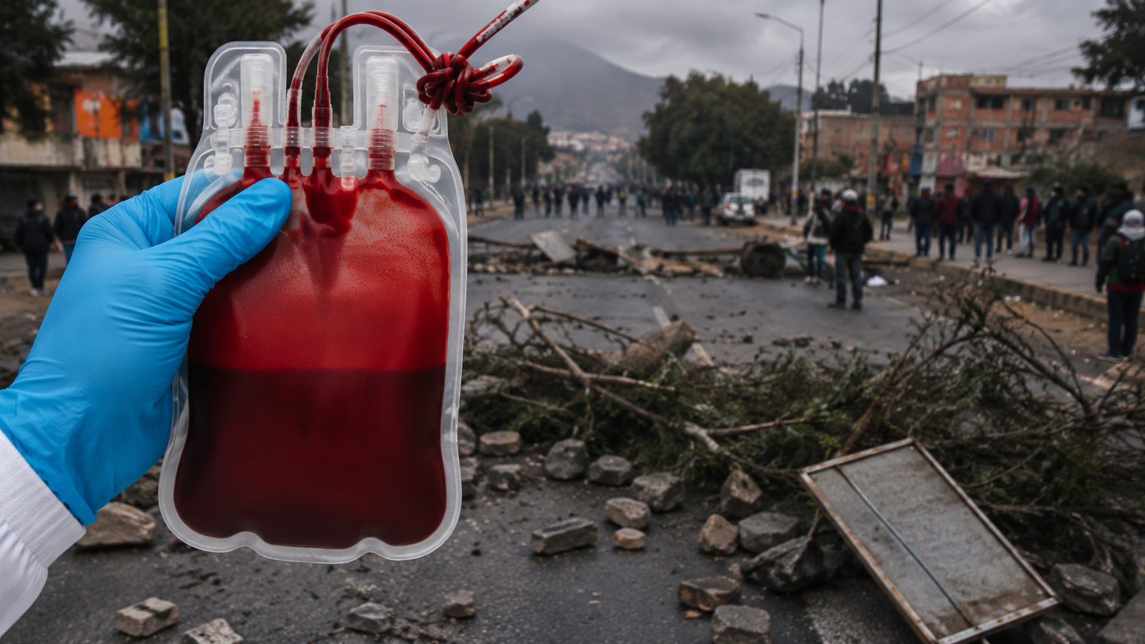 bolivia: bloqueos agravan la crisis y la paz se queda sin reservas de sangre