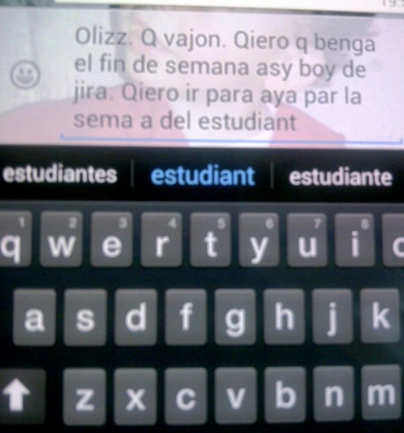 Ortografías en los sms