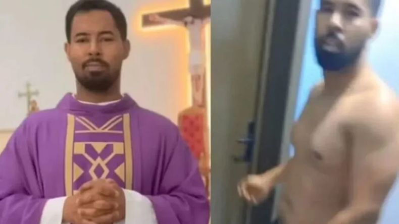 Un cura fue sorprendido semidesnudo con la novia de un devoto en la parroquia.