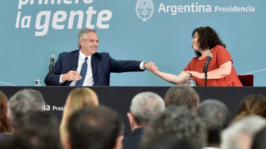 Alberto Fernández y Carla Vizzotti en la presentación del Plan Reconstruir Salud&nbsp;