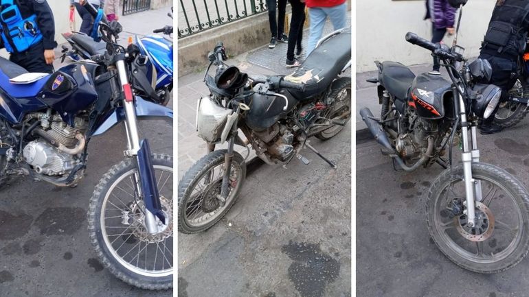 Algunas de las motos secuestradas.