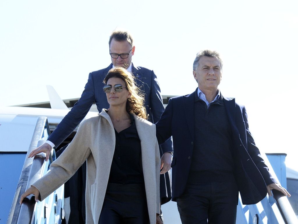Mauricio Macri junto a su esposa