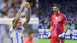 El divertido cruce entre Dibu Martínez y Rodrigo De Paul que es furor entre los fanáticos.&nbsp;