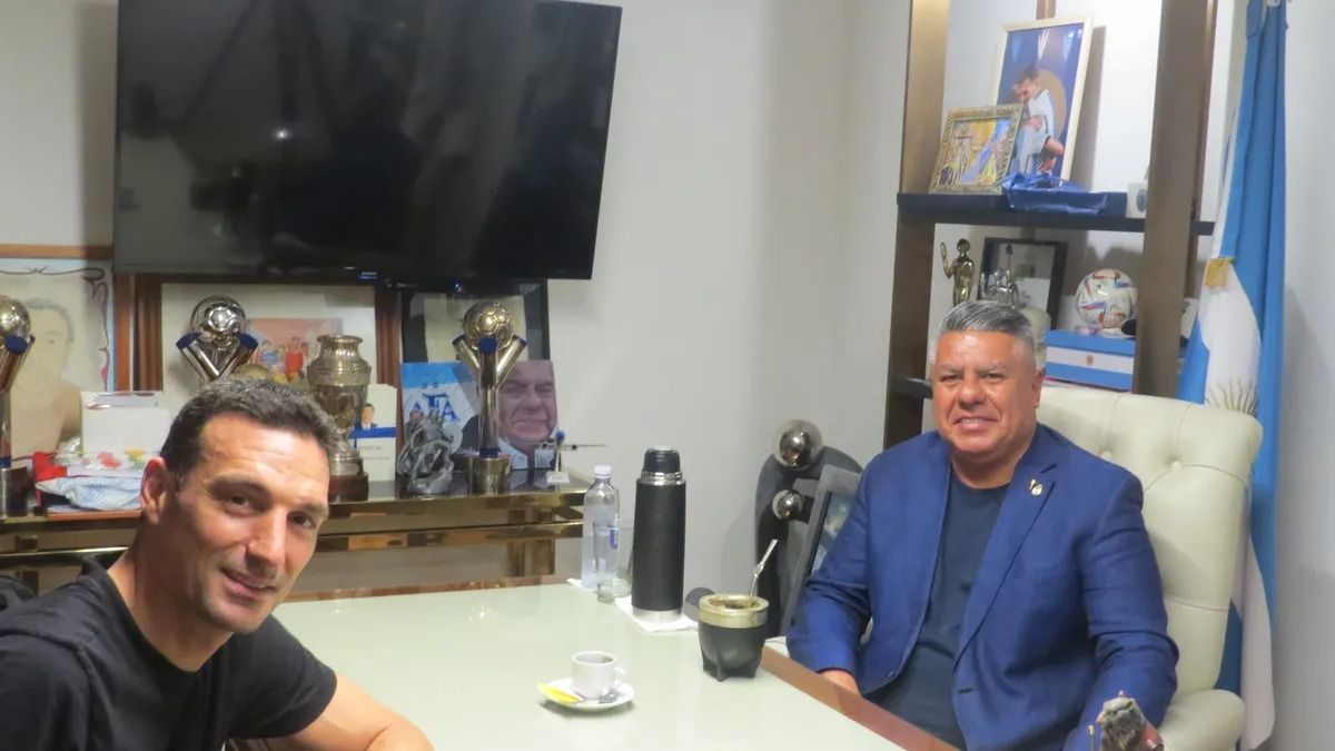 Lionel Scaloni y Chiqui Tapia se reunieron en AFA: los detalles.&nbsp;