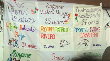 Bandera por el Día de la Memoria por la Verdad y la Justicia.
