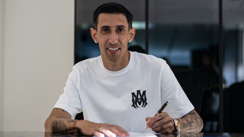 Ángel Di María ya está en Rosario Central