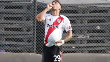 El gol lo hizo Gonzalo Montiel con un festejo particular. El gol lo hizo Gonzalo Montiel con un festejo particular.