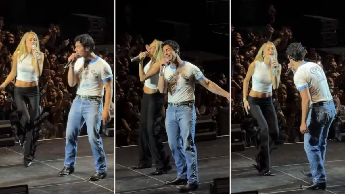 Tini Stoessel cantó junto a los Jonas Brothers en su show en Argentina.