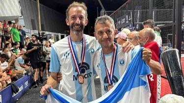 Miguel Doblas y Federico Galán Savio en el Panamericano de Seniors de pádel en Paraguay