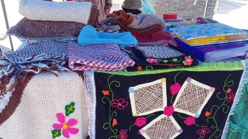 Exposición invernal en Abra Pampa por artesanas de la Puna