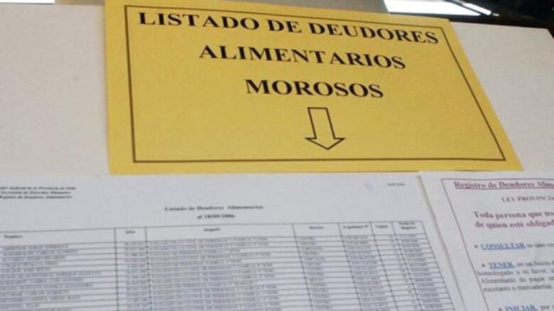Más de 2000 deudores alimentarios en Salta.