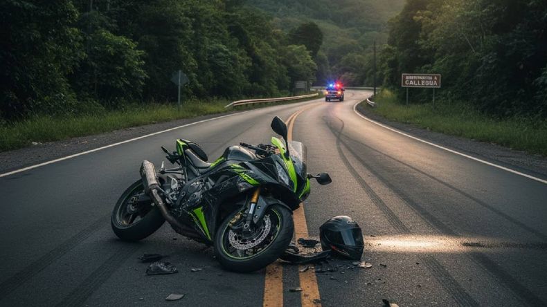 Accidente fatal en Calilegua: hombre de 52 años murió tras chocar con su moto (imagen ilustrativa realizada por Todojujuy con IA)